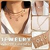 Schmuck Adventskalender Frauen 2025 - Mädchen Weihnachtskalender, 24 Überraschungen Halskette Armband Ohrringe, Countdown Kalender, Schmuck Set Weihnachten Geschenk für Damen Mädchen Beste Freundin #2