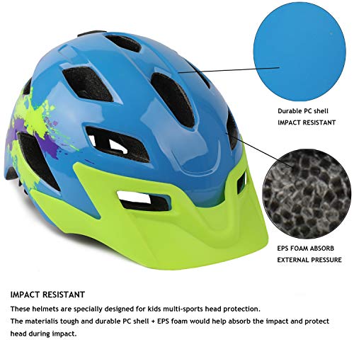 Kids Helmet, Exclusky Kids Bike Helmet Adjustable Safety Lightweight Children Bicycle Helmet For Kids Skating Cycling Scooter Boys And Girls Bicycle Helmets Ages 5-14 #TOP2