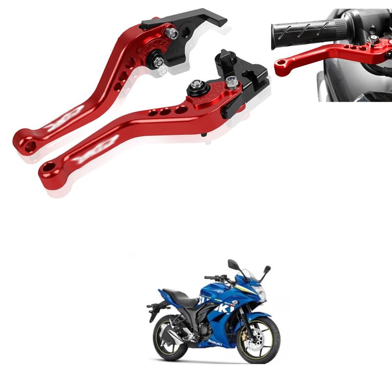 Image of 1 Pair Double Disc Brake Lever Universal CNC Aluminum Alloy Motorcycle Modification Double Disc Brake Lever for Motorcycles, Scooters Comfortable With Gix-xer