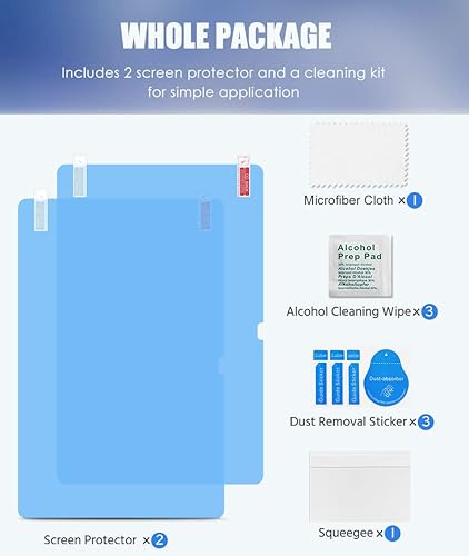 Miniatura 8 de MoKo Paquete de 2 protectores de pantalla para Samsung Galaxy Tab S10 PlusS9 PlusS9 FE PlusS7 FE 5GS8 PlusS7+ de 12.4 pulgadas, escritura de