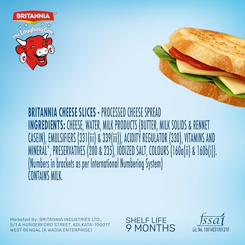 Image of Britannia The Laughing Cow Cheese Slices, 400g Pale White