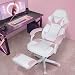 Le migliori sedie da gaming rosa YU YUSING Sedia Gaming Massaggiante, Sedia PC Ergonomica da Ufficio