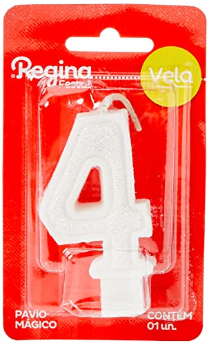 Regina VELA SUPER C/ GLITTER BRANCA n 4 -