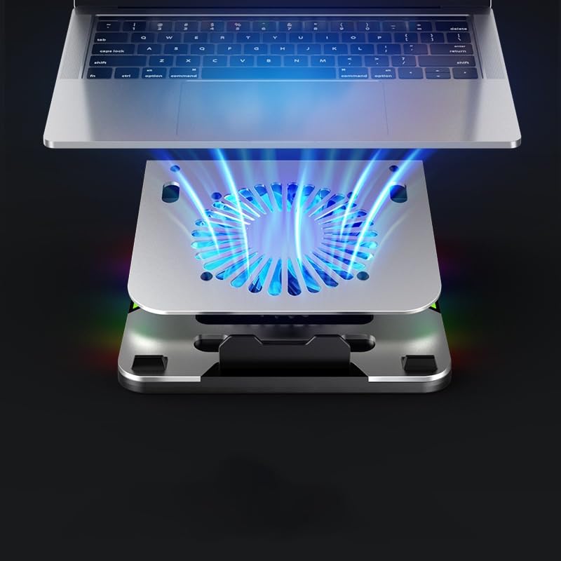 Soporte para Laptop de Aleación de Aluminio con Ventilador miniatura 2