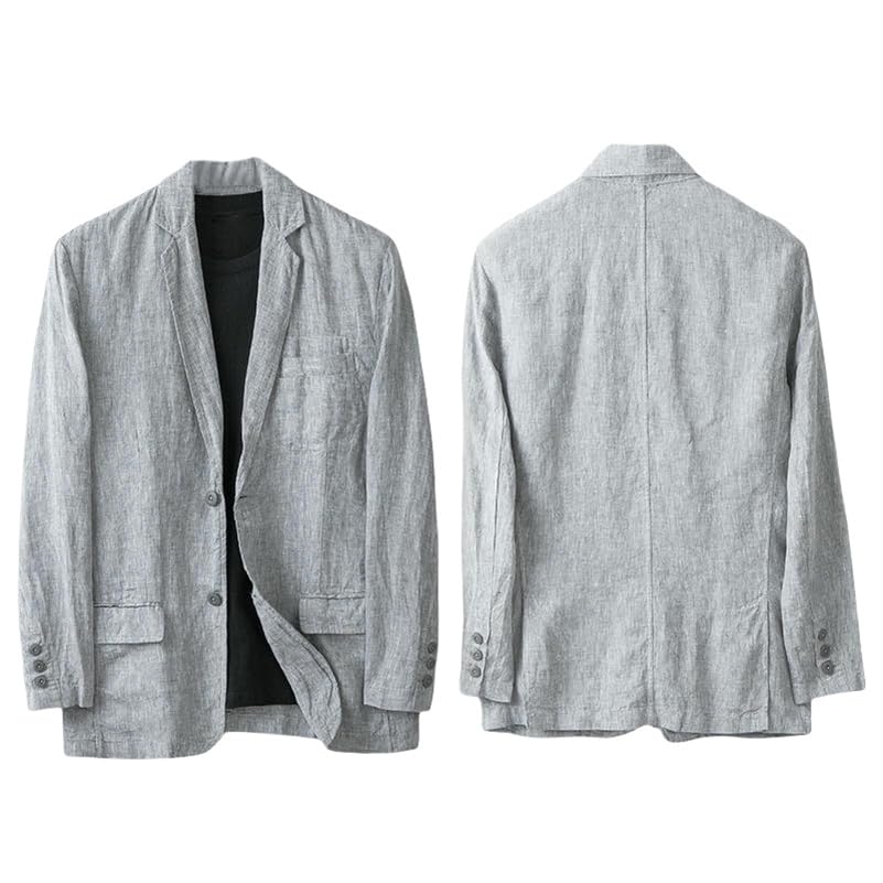 Blazer en lin homme avec fentes - Veste légère d'été décontractée
