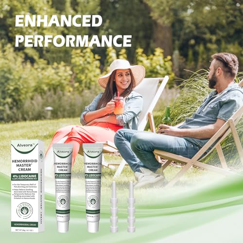 Image of Hemorrhoid & Fissure Ointment, Hemorrhoid Treatment and Hemorrhoid Cream with Lidocaine 4% and Phenylephrine HCI for Fast Relief of Pain, Swelling, Itching, Burning, Hemorrhoidal treatment, 2 Pack-A