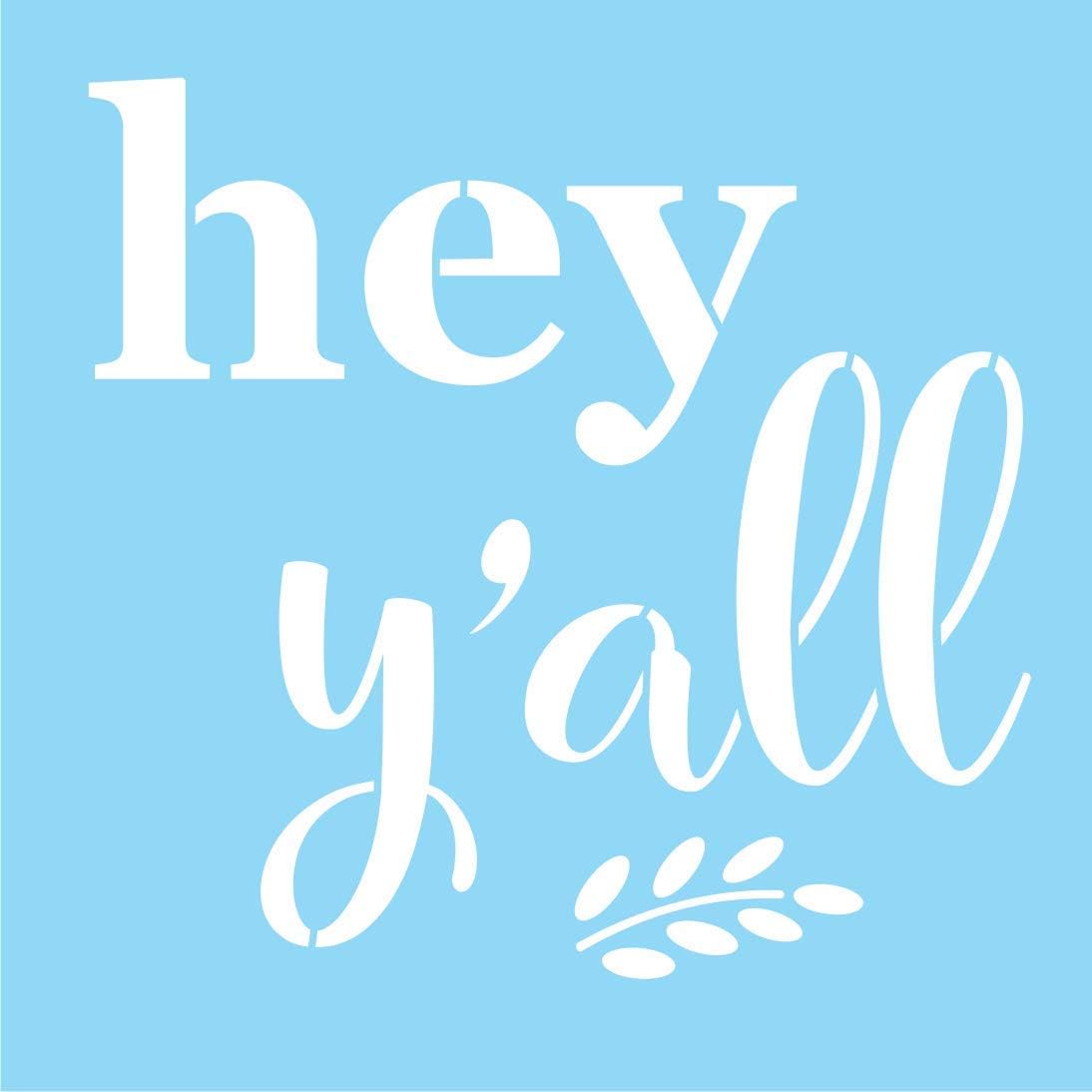 Hey Y'all Willow Branch Country Family Easy Home Decor Art Signs (9 x 9)