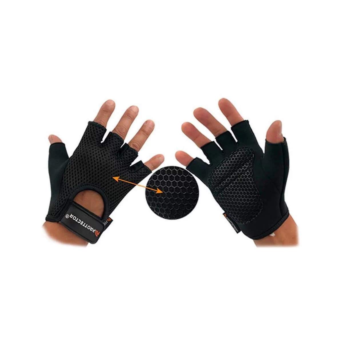 Luva Musculação Fitness Bike Ciclismo, Preto, Pequeno, Prottector