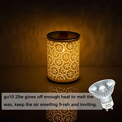 Image of Vinaco GU10 Bulb 6 Pack, MR16 Halogen, Warm White 2800K, Dimmable For NP5 GU10 25W Bulb Candle Warmer, Track Light, Hood Bulbs