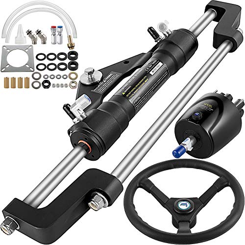 VEVOR Hydraulic Steering Kit 300HP, Hydraulic Boat Steering Kit Helm Pump, Hydraulic Boat Steering Kit Without Hydraulic Steering Hose for Boat Steering System
