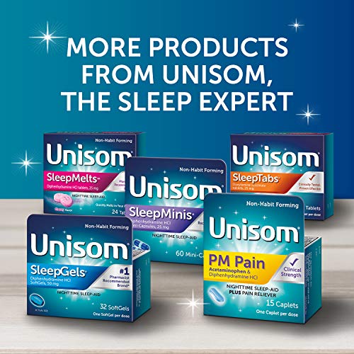 Unisom Pm Pain Nighttime Sleep-Aid + Pain Reliever, Acetaminophen & Diphenhydramine Hci, 30 Caplets, 50Mg #TOP7