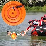 Drowning Prevention Disc for Emergency Rescue, Portable Water Rescue Frisbee, Fluted Design for Easy Grip, Ideal for Lakes and Rivers, Includes Equipment Bag