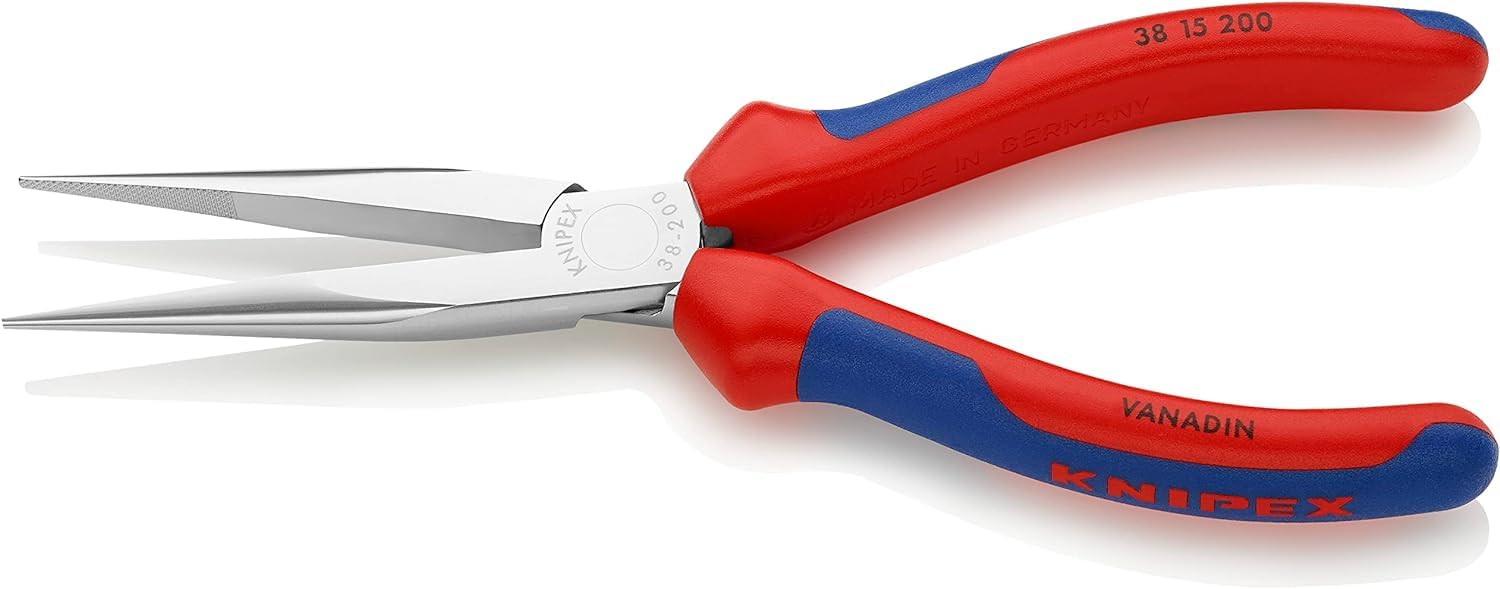 KNIPEX Alicate para mecánicos cromado con mangos multicomponente 200 mm, 38 15 200