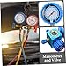 Angoily Nitrogen Test Table Refrigerant Gauges Air Conditioning Refrigerant Pressure Meter Refrigerant Manifold Manometer The Refrigerant Single-Meter Valve R22 Aluminum Alloy