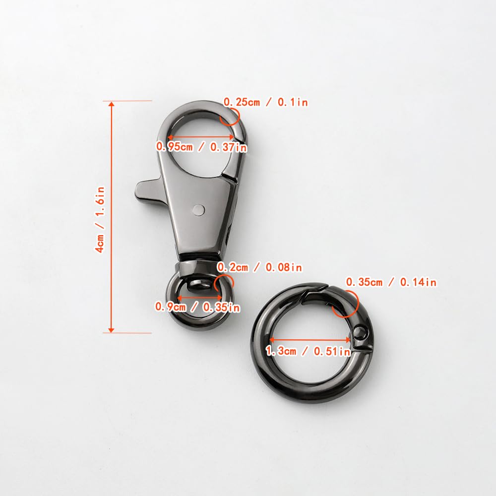 Amazon.com: 2pcs Double Opening Snap Hooks Heavy Duty Metal Push