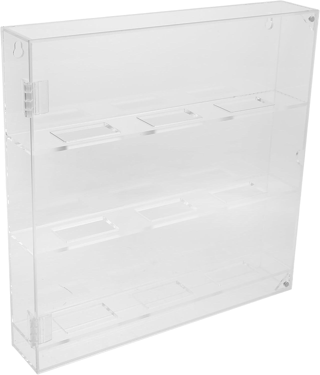 BESTonZON Acrylic Hockey Puck Display Case Wall Mounted Triple-Tier 9-Puck Organizer Stand for Ice Hockey Memorabilia Storage and Game Room Decoration