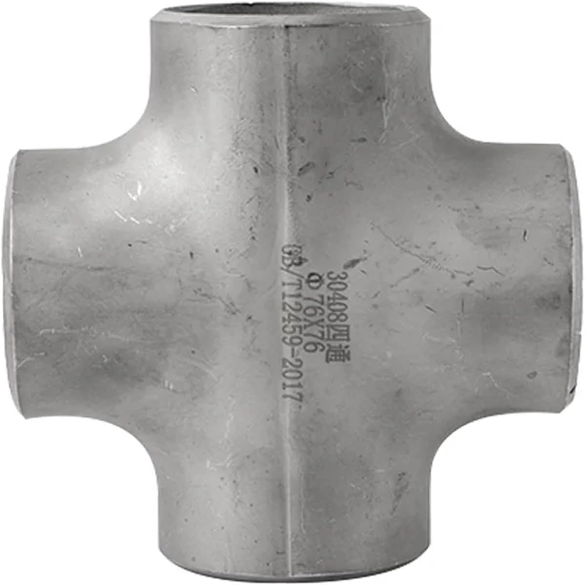 1Pcs 304 stainless steel welded cross pipe joint 1/2" butt welded cross tee, suitable for industrial pipelines(42-3)