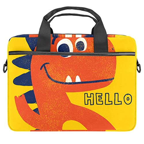 Sac à bandoulière pour ordinateur 13 à 14.5 pouces dinosaure jaune