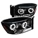 Spec-D Tuning 2LHP-RAM06JM-TM Dodge Ram Led Halo Black Projector Head Lights