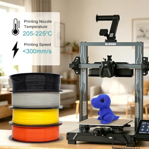 Image of 1.75mm PLA + Filament 8 Colors 250g 8 Pack, High Tough Low Warp 3D Printer Filament ±0.02mm for All FDM Printers