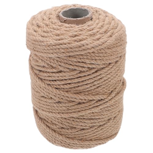 Gatuida 1 rotolo di spago di iuta naturale sottile intrecciato, spago per barattoli di vetro, corda per intrecciare, per lavori artigianali, giardino, legatura di pacchi, decorazioni per matrimoni, 5
