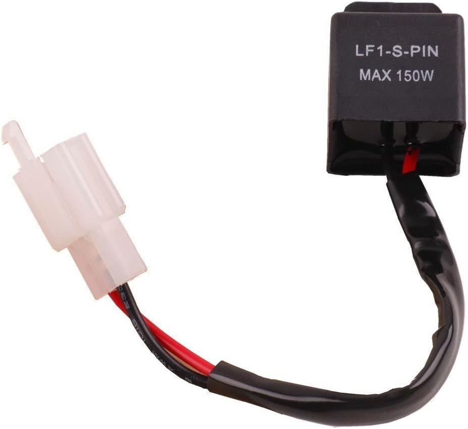 KAFEEK 2-Pin Electronic LED Flasher Relay FIX Motorcycle Turn Signal Bulbs Hyper Flash