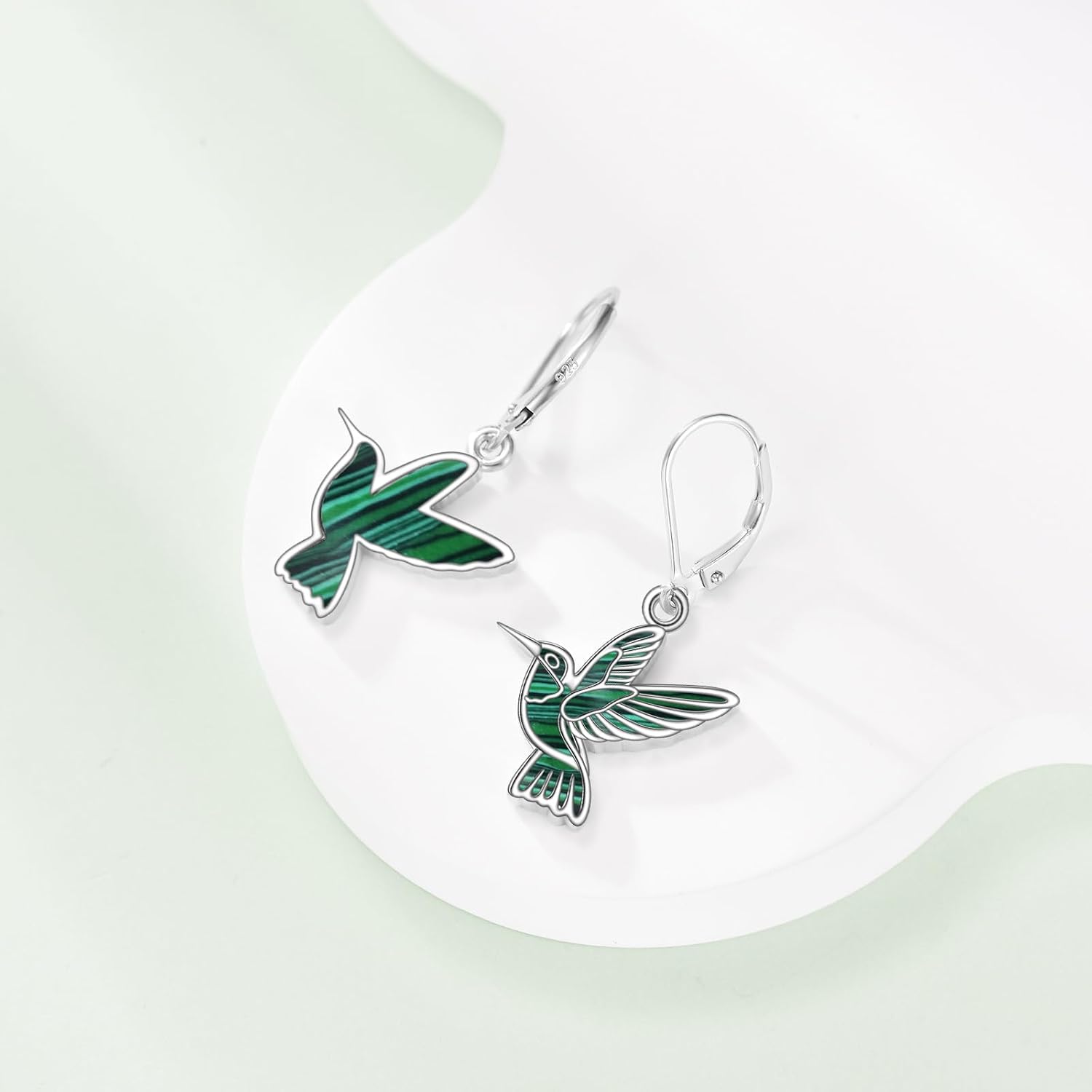 Hummingbird Dangle Earrings 925 Sterling Silver Bird Earrings for Women Bird Earrings