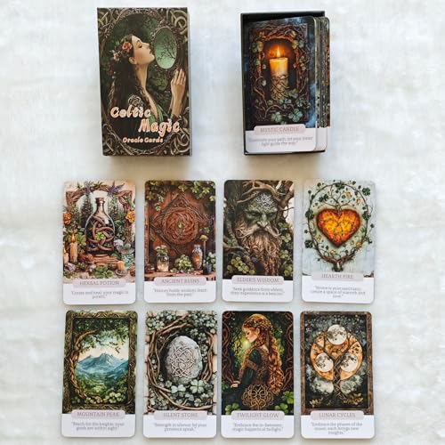 Celtic Magic Oracle Cards, Tarot Card, Oracle Cards for Beginners, Holistic Affirmations Wicca, Perfect for Creating a Magical and Personalized Deck, Create Your Magical Deck for Spiritual Practice by GZSYXHJYXGS - Image 8
