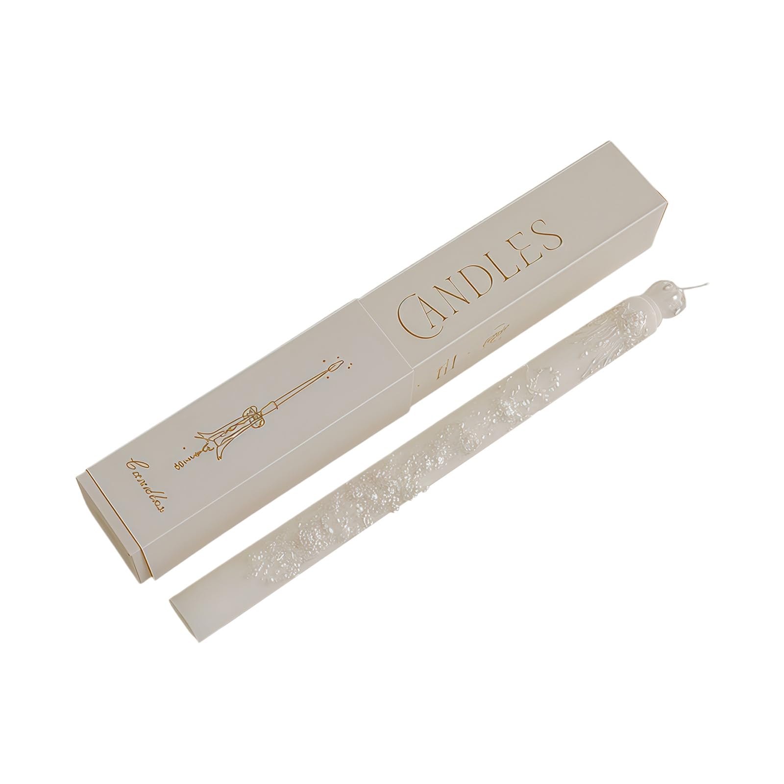 Emboss Sticks Relief Scented Candlesticks Floral Tapered Candled Decorative Candlesticks Home Decors Floral Taper