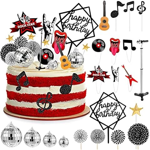 Rock and Roll Cake Topper Set Cover