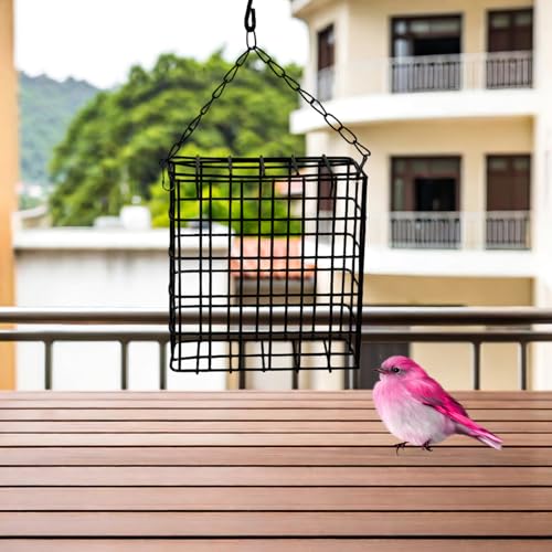 Mangeoire à oiseaux extérieure métal carré GARVALON suspendre design durable