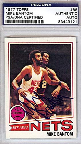 Topps Mike Bantom 1977 Card #68 New Jersey Nets Psa/Dna #83449121 - Basketball Autographed Cards