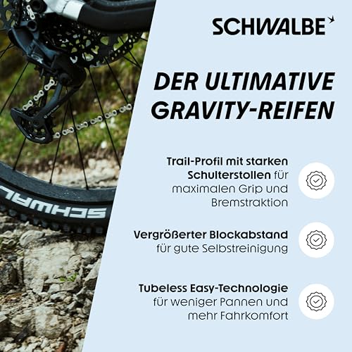 Foto von Schwalbe Nobby NIC MTB Fahrradreifen – 26“, 27“, 29“ Zoll – Addix Gummimischung – ideal für Mountainbike, Trail und Enduro – Schwalbe Reifen MTB