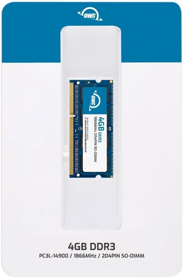 OWC 4GB DDR3L 1866 PC3L-14900 CL13 1Rx8 204-pin 1.35V Non-ECC SODIMM Memory RAM Module Compatible with Synology NAS DS218+ DS418play DS620slim DS718+ DS918+