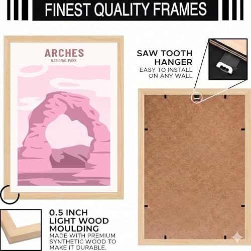 Image of BLINKART Landscape Aesthetic Modern Art Walls With Frame | Natural Wood Texture | Living Room Bedroom Office Wall Decoration | Poster Home Decor Frames Wall Bedroom | 12x8 Inches (D544)