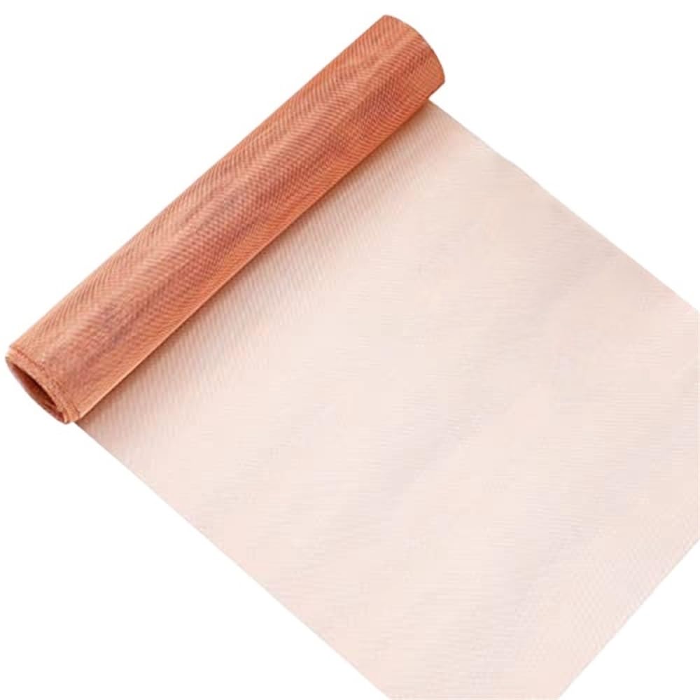 Hoja de detección de filtración Malla de cobre puro tejida, malla fina 40 mesh, ancho 12 pulgadas, largo 120, 1 pieza