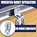 Top-Hung Sliding Door Hardware Wardrobe Roller Kit,Includes 4 Roller Wheels for Bypass Closet and Kitchen Doors, Compatible with 3/4
