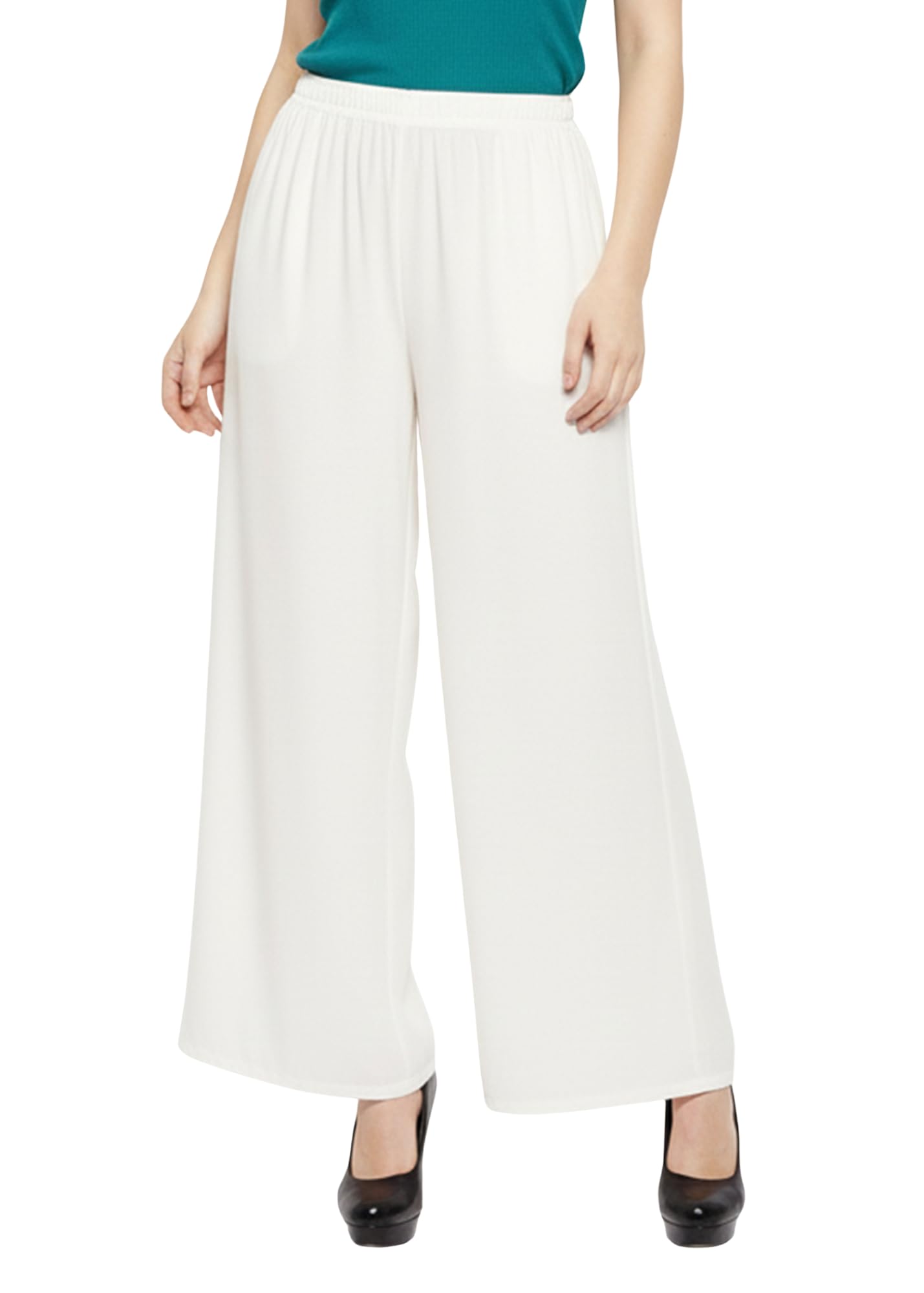 Go Gazab - Stylish Women's Palazzo: Trendy Rayon Solid Color Ethnic Wear Palazzo