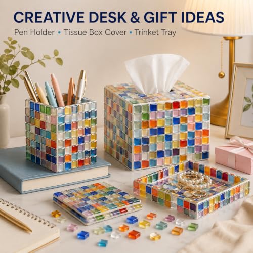 Mosaico de cristal multicolor de 500g para manualidades creativas 3