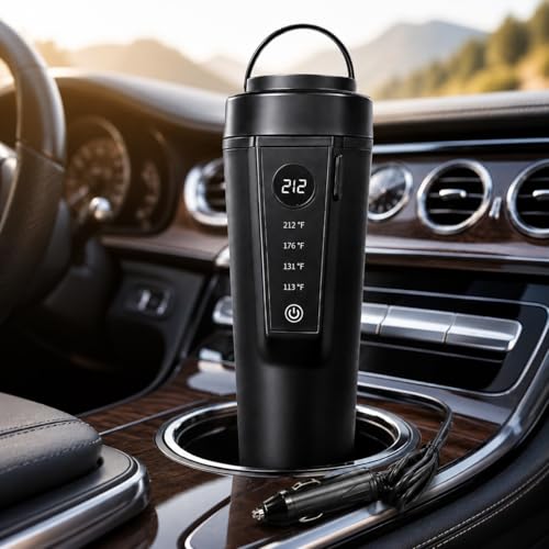 Hervidor eléctrico de viaje para auto 12V/24V 400ml negro miniatura 1