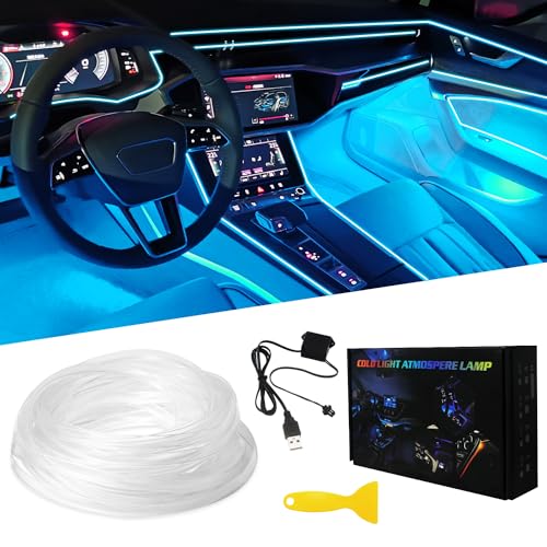 Tira LED interior de coche con cable de neón flexible de 10m para decoración ambiental USB 5V