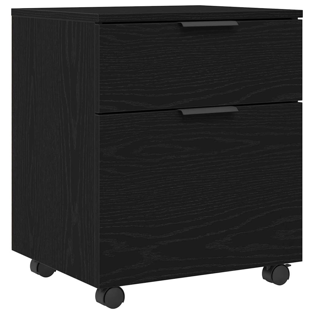 Genérico Gabinete para Archivos con cajón Roble Negro 45 x 38 x 54 cm,Mobiliario,Armarios y almacenamiento-862771