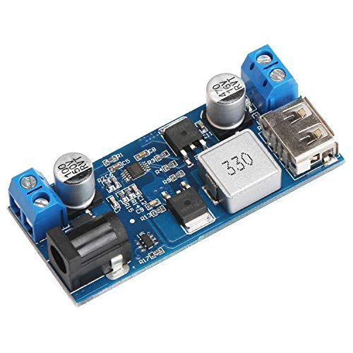 Image of REES52 12v to 5v 5A Converter, Buck Regulator DC 9V-36V Step Down to DC 5V-5.3V Voltage Power Inverter Module 36V 24V 12 V 9V to 5.2V 3.5-6A Volt Transformer with USB Port