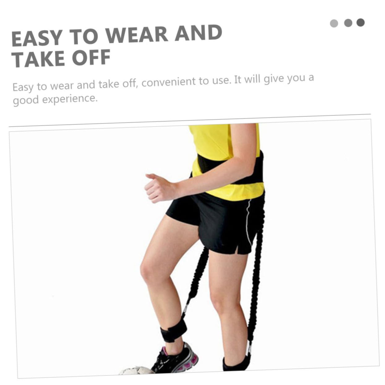 Bandas de Resistencia para Tobillo y Entrenamiento de Piernas, Accesorio Portátil de Fitness, Bandas Elásticas Negras para Ejercicio en Casa y Gimnasio, Kit de Entrenamiento