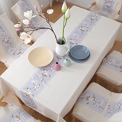 Nappe imperméable à l'huile et à l'eau en tissu rectangulaire pour table à thé - 2