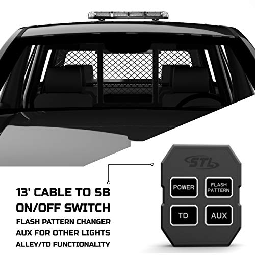 Speedtech Lights Mini 21 120 Watts Led Strobe Lights For Trucks, Cars, Plows, And Emergency Vehicles With Magnetic Roof Mount In Amber/Amber (Yellow/Yellow) #TOP3