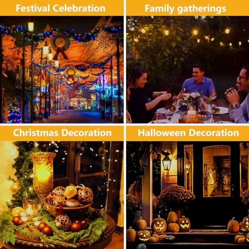 aobthurn Flame Light Bulbs, 4 Modes LED Flame Effect Light Bulb, E26 Base Flickering Light Bulb,Fire Light Bulbs Halloween Home Party (2, Orange) by aobthurn - Used condition - Image 3