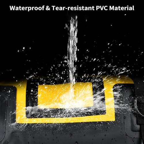 Motorcycle Luggage Travel Bags, Motorcycle Dry Bag, Large Capacity Duffle Bag with Roll Top Closure, Shoulder Straps, Reflective Design (Army Green, 40L) (K23516Y-40L,)4