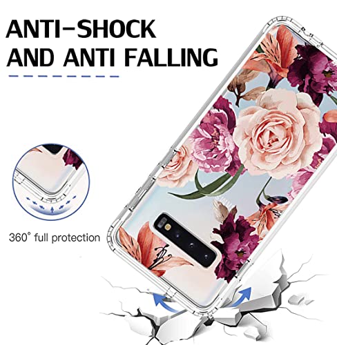 Coque Samsung S10 Plus violette avec protection écran verre trempé