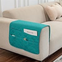 Set Da 5 Copri Braccioli Per Divano Reclinabile Con Tasche, Copri Poggiatesta E Fodere Protettive In Poliestere, 57x38 Cm